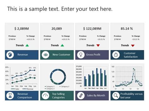 Business Review Dashboard PowerPoint Template 2