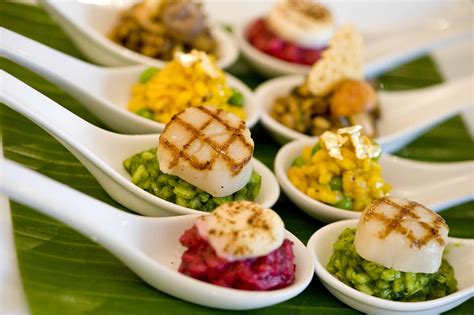 Scallop and risotto Canapé | Canapes recipes, Food, Bite size food