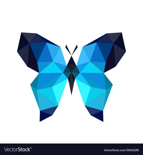 Butterfly polygon art image Royalty Free Vector Image