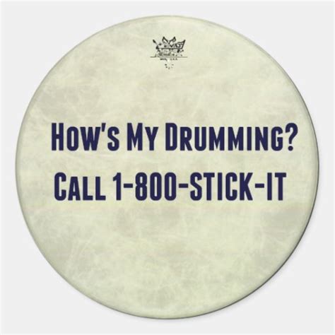 Funny Drummer "How's My Drumming" Stickers Drums | Zazzle