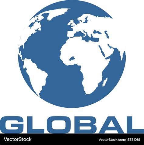 Global logo Royalty Free Vector Image - VectorStock