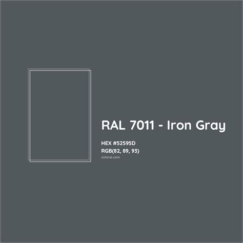 About RAL 7011 - Iron Gray Color - Color codes, similar colors and paints - colorxs.com