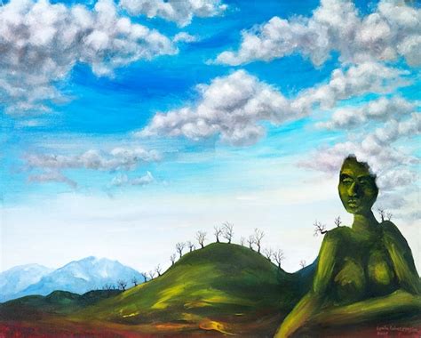 Nature Art Surreal Painting Canvas Print Woman Painting | Etsy