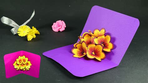 How To Make Pop Up Flower Card Step By | Best Flower Site