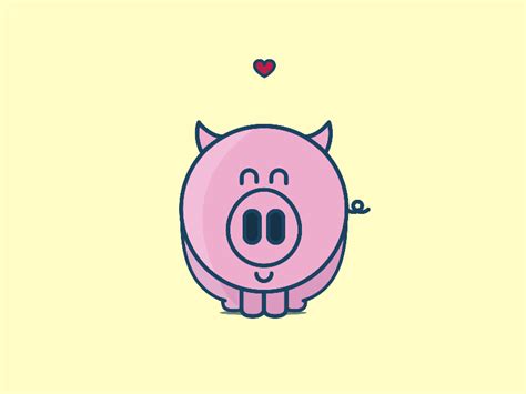 Happy Pig by Cristel Rossignol on Dribbble