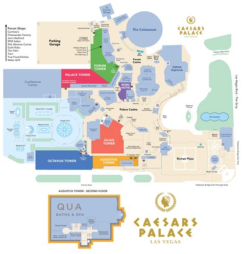 Caesars Palace Casino Property Map & Floor Plans - Las Vegas