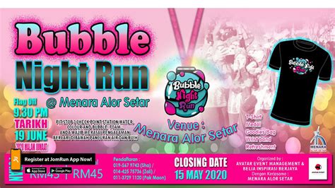 Bubble Night Run @ Menara Alor Setar | JomRun - Run Rewarded