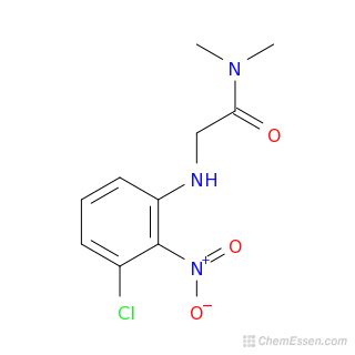 2-[(3-chloro-2-nitrophenyl)amino]-N,N-dimethylacetamide Structure - C10H12ClN3O3 - Over 100 ...