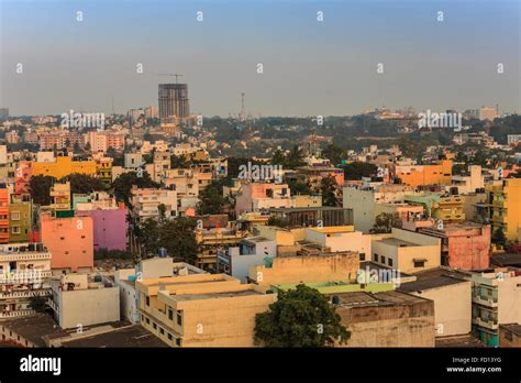 Resident building in Bangalore city skyline , India Stock Photo - Alamy