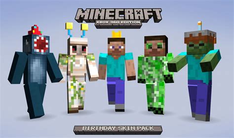 Download Now Free Birthday Skin Pack for Minecraft on Xbox 360 via Xbox Live