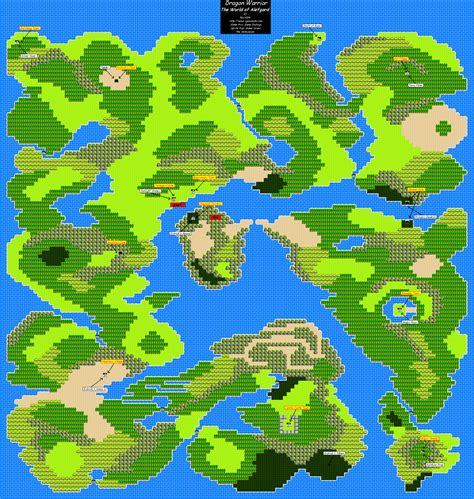 Dragon Warrior World Map Map for NES by ReyVGM - GameFAQs