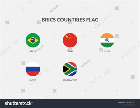 Brics Countries Flag Icons Collection Stock Vector (Royalty Free) 2309361627 | Shutterstock