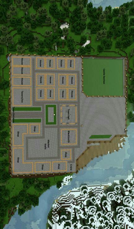 Town plan | Minecraft castle, Minecraft kingdom, Minecraft blueprints