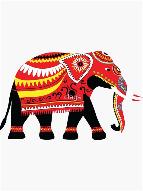 "Sri lankan temple elephant " Sticker for Sale by clays | Redbubble