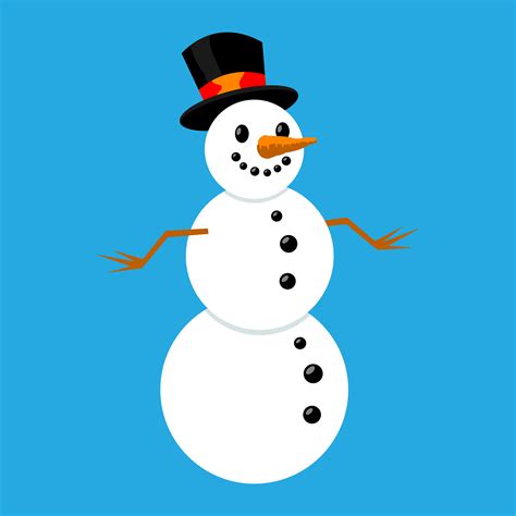 Snowman cartoon vector illustration 552929 Vector Art at Vecteezy