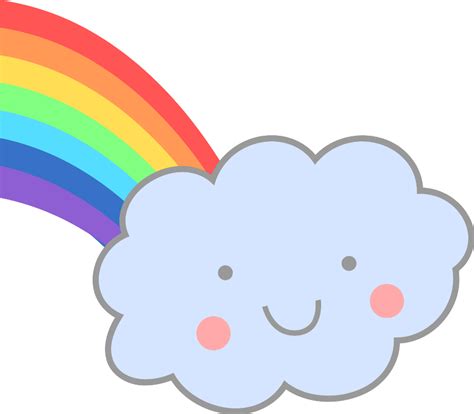 Cute Cloud With Rainbow Clip Art at Clker.com - vector clip art online ...