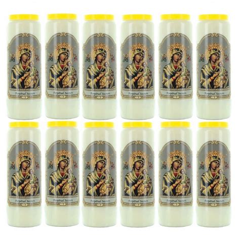 Set of 12 Novena candles of Our Lady of Perpetual Help