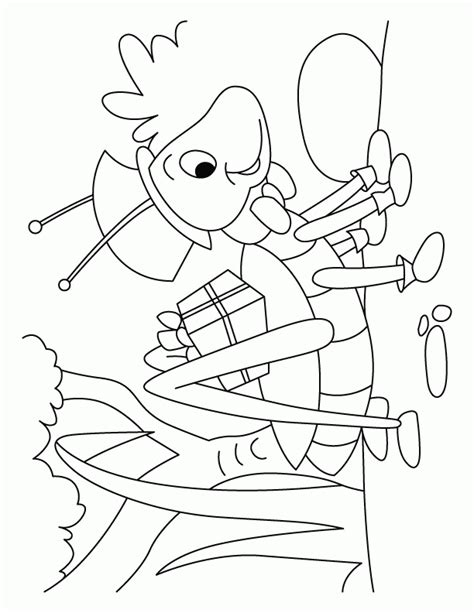 Free The Ant And The Grasshopper Coloring Pages, Download Free The Ant ...