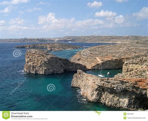 Blue Lagoon at Comino Island Stock Photo - Image of middlesea, island ...