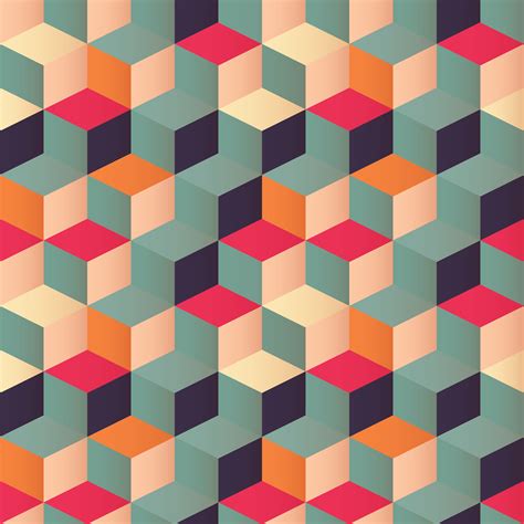 Geometric seamless pattern with colorful squares 694128 Vector Art at ...