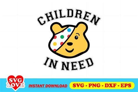 Children In Need SVG Pudsey Bear SVG - Gravectory