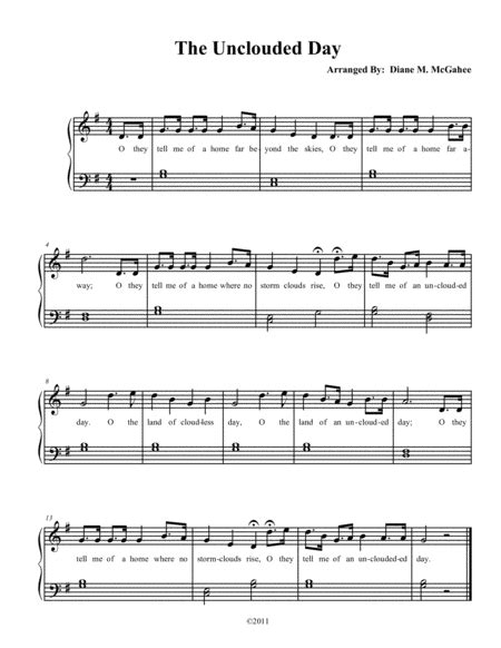 The Unclouded Day By Randy Travis - Digital Sheet Music For Score And Parts - Download & Print ...