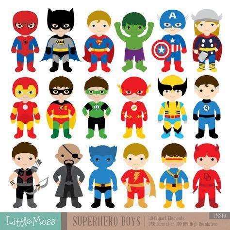 18 Boys Superhero Costumes Clipart, Superheroes Clipart, Superhero Boys, Superhero Kids ...