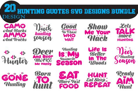 Hunting Quotes T-shirt Bundle, Graphic by MIKU Design Store · Creative ...