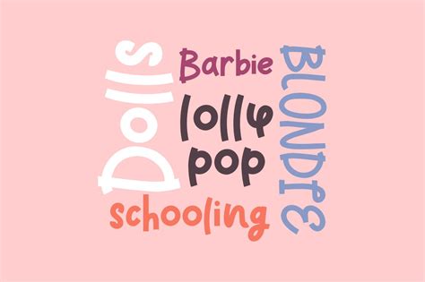 PinkBarbie Windows font - free for Personal