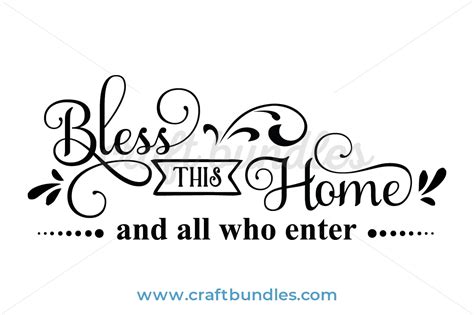 Bless This Home SVG Cut File - CraftBundles