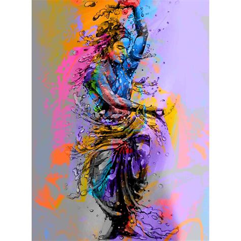 Buy StickMe 'Indian Classical Dance - Bharatanatyam - Woman Dancer Creative Wall Art Canvas ...