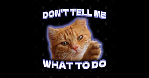 Don't tell me what to do- cat meme - Cat Meme - Sticker | TeePublic