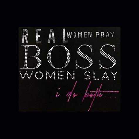 Real Women Pray Boss Women Slay I Do Both (7.75x9.25") Rhinestone Bling ...