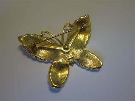 Enamel Butterfly Brooch - Etsy