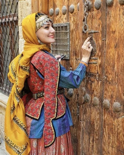 Azerbaijani woman’s national costume from Karabakh region, XIX century ...