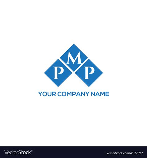 Pmp letter logo design on white background Vector Image