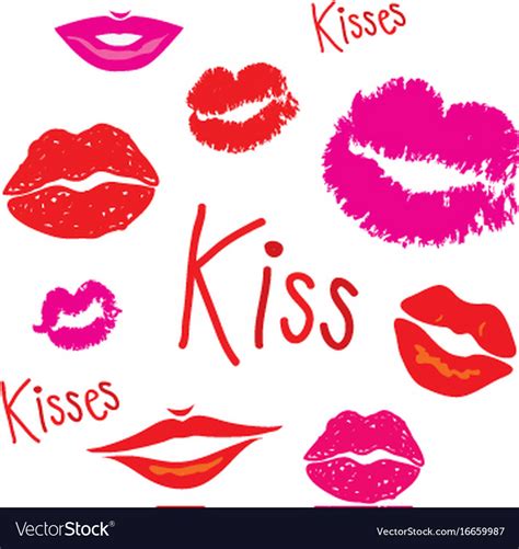 Clipart Funny Cartoon Kisses Lips