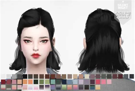 Silent Night: WINGS OS0306 hair recolor - Sims 4 Hairs