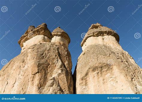 Sculpted Tufa in Turkey`s Cappadocia Region Stock Image - Image of ...