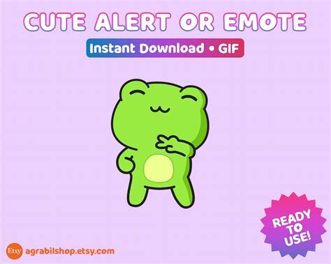 1 Frog Animated Emote Dancing Cute Frog Cute Animated Emote Discord Emote Twitch Alerts or ...