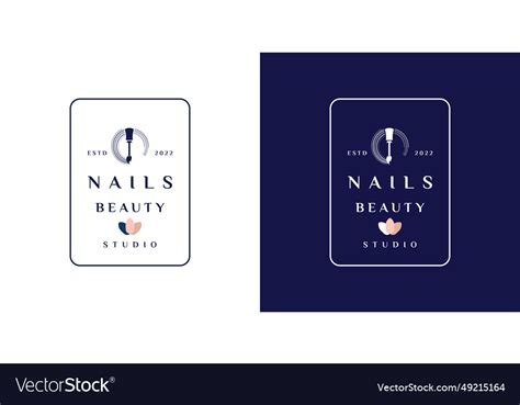 Nail polish logo design element with modern Vector Image