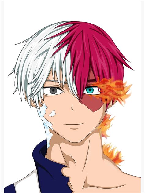 "Todoroki Shoto Smile" Poster by chirudraws | Redbubble