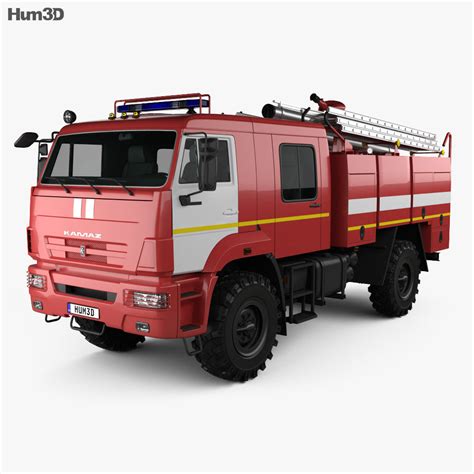 KamAZ 43502 Fire Truck 2017 3D model - Vehicles on Hum3D