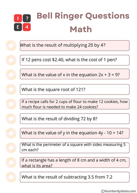 51 Bell Ringer Questions For Teachers To Try [PDF Included] - Number Dyslexia