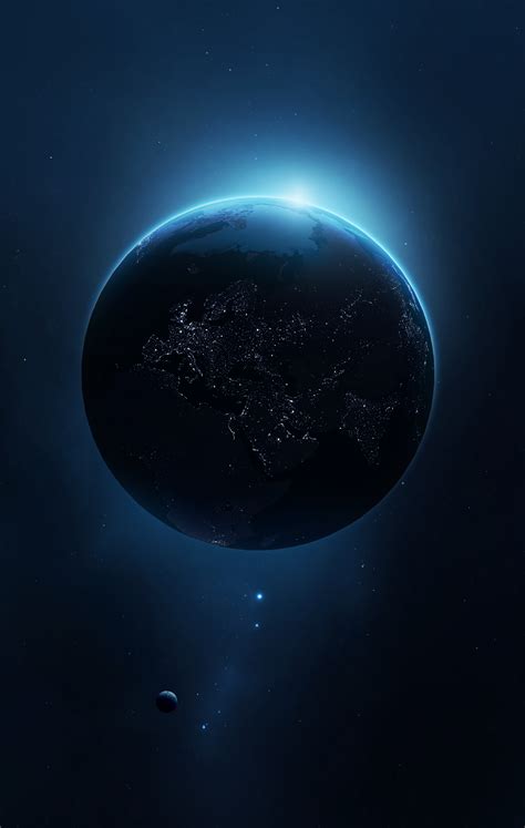 Wallpaper : universe, planet, Earth, space art, digital art, portrait display 3490x5504 ...