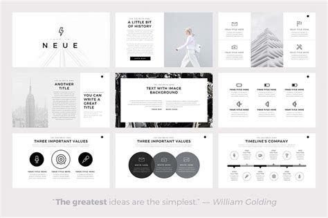 Free Neue Minimal PowerPoint Template