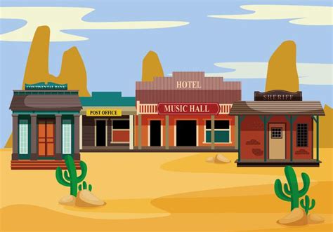 Old western towns vector 98164 Vector Art at Vecteezy