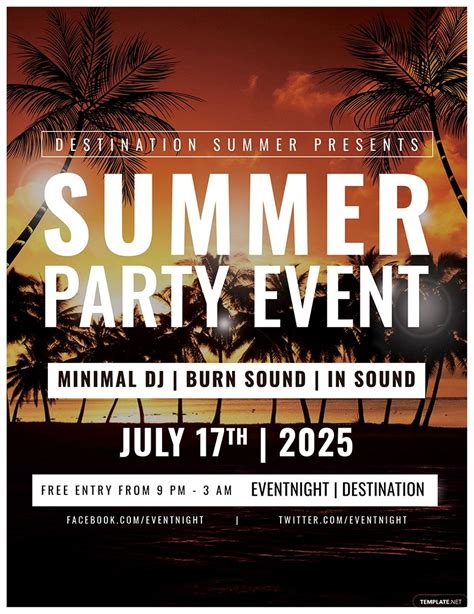 Instantly Download Free Summer Party Event Template, Sample & Example in Microsoft Word (DOC ...