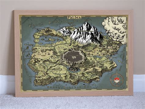 Pokemon Print Paldea Fantasy Map Paldea Map Scarlet and - Etsy UK