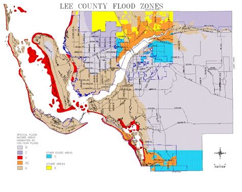 Map of Lee County Flood Zones